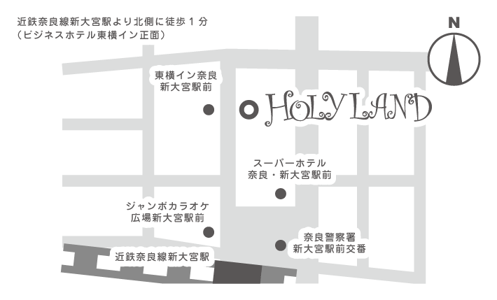 レストランバーHOLYLANDの場所